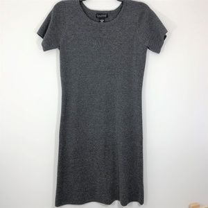 Dialogue Short Sleeve Merino Wool Sweater Dress